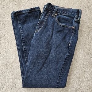 Men's Lands' End Dark Wash Blue Jeans, slim fit waist size 31